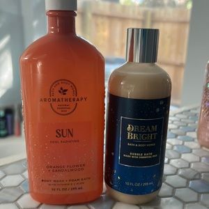 Bath and Body works body wash and bubble bath